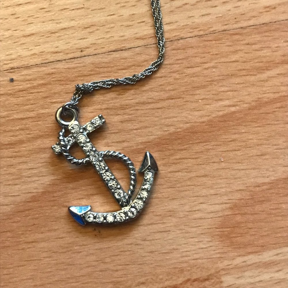 Silver Anchor Necklace